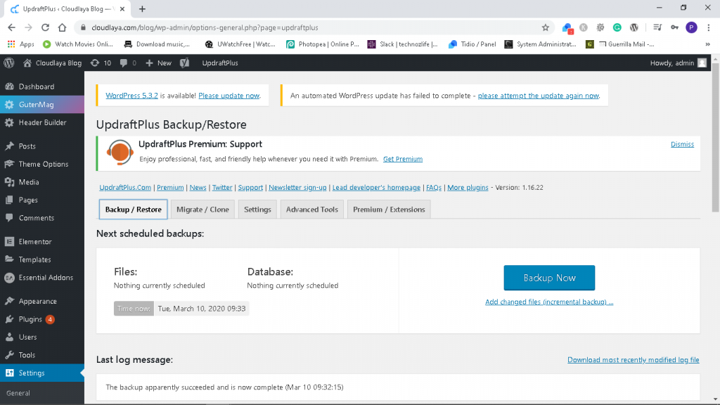 How to Backup WordPress Site