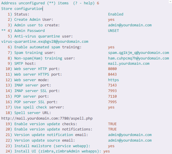 setup zimbra in centos8