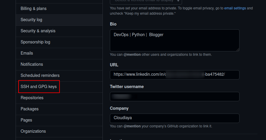 SSH and GPG keys